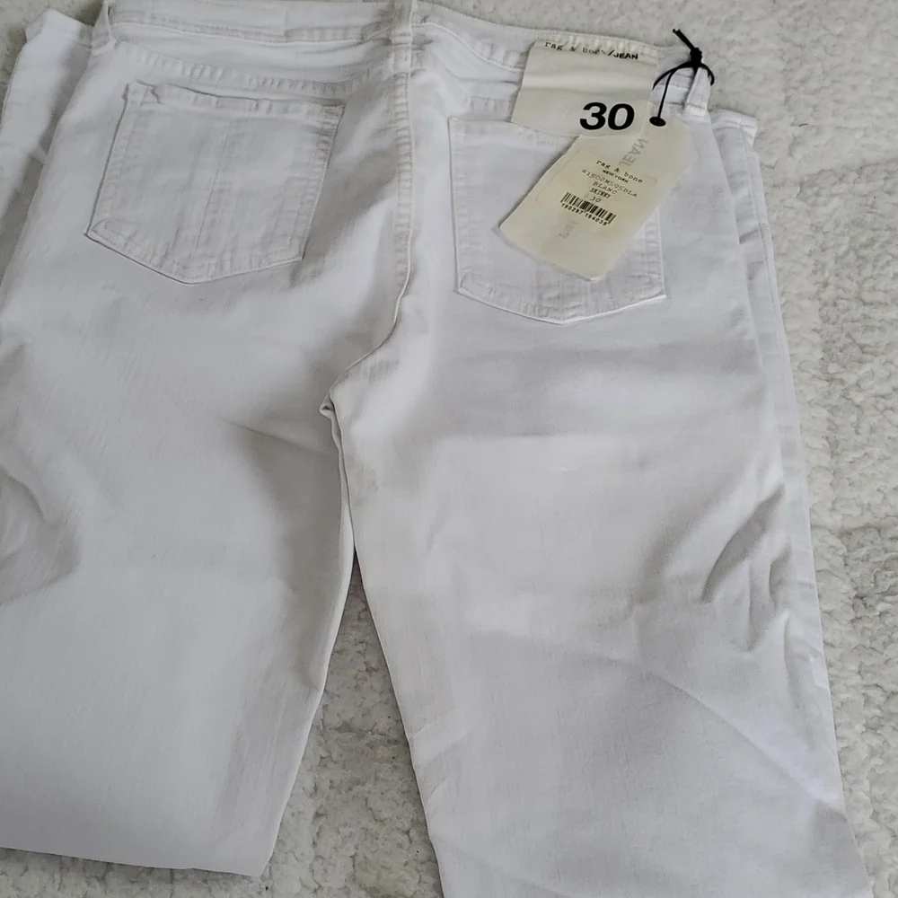 1. Rag & Bone Skinny Jeans Blanc - Picture 12 of 16